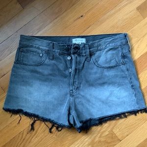 Madewell faded black jean shorts